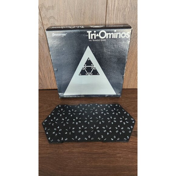Vintage 1968 Pressman Toy Tri-Ominos Triangle Dominos Board Game Set - Picture 7 of 9